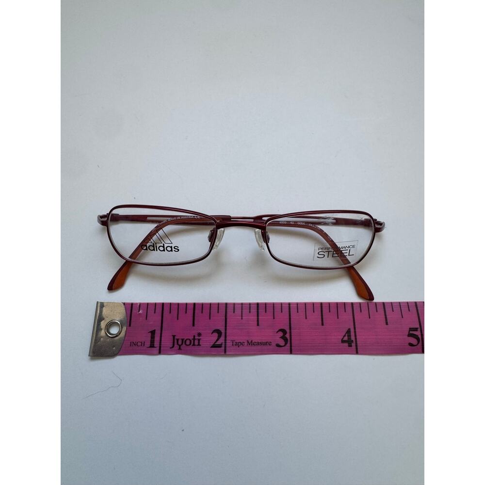 NEW Adidas Kids A 959 Red Steel Frame Glasses - Picture 2 of 7